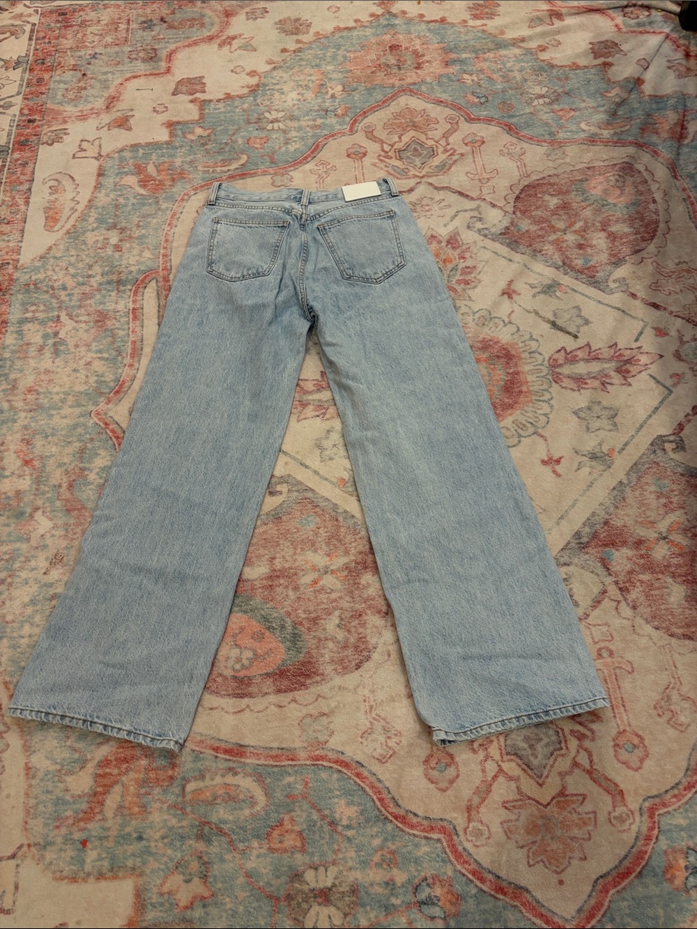 Denim Forum by Aritzia The Farrah High-Rise Wide-Leg Jeans Blue Light Wash - Picture 6 of 7